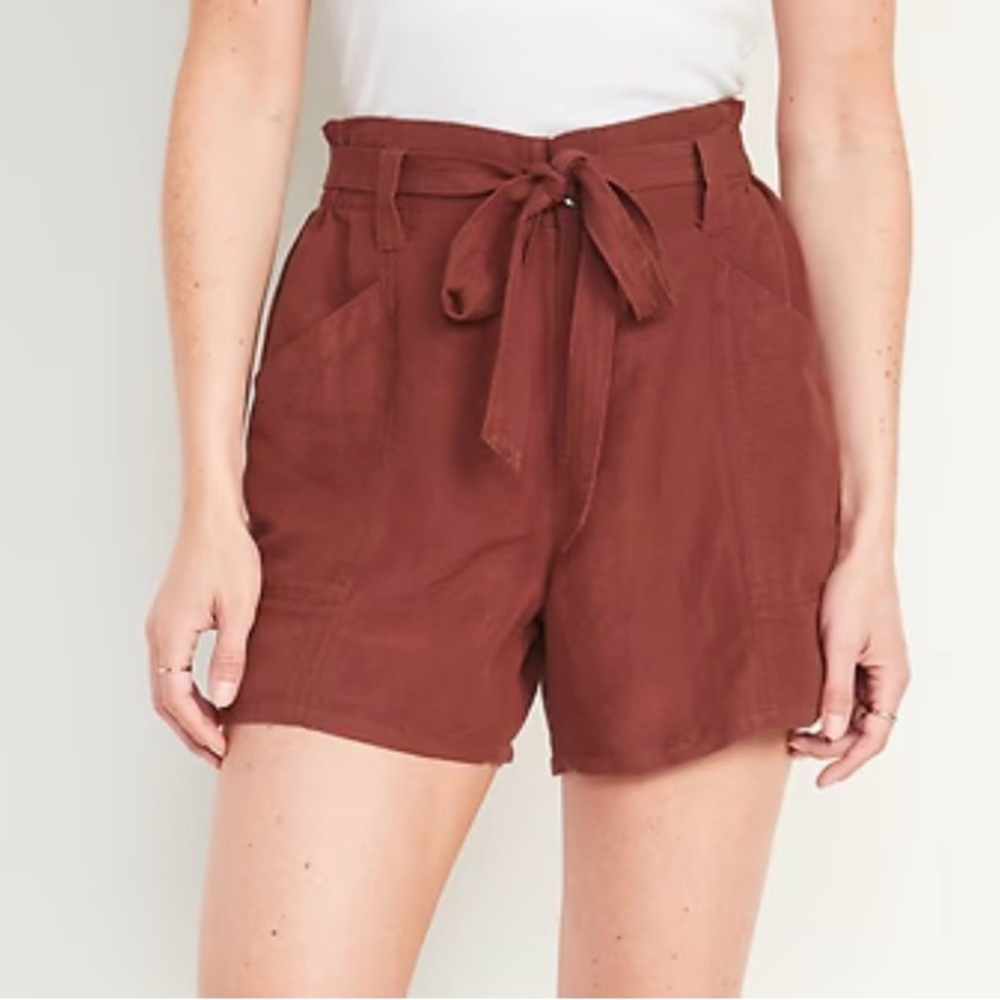 Copper linen short